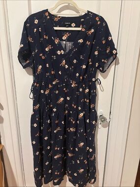 Torrid Floral A-Line Midi Challis Dress